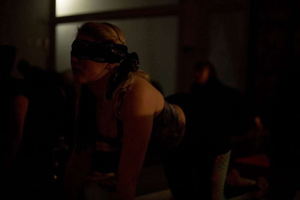 yoga in the dark